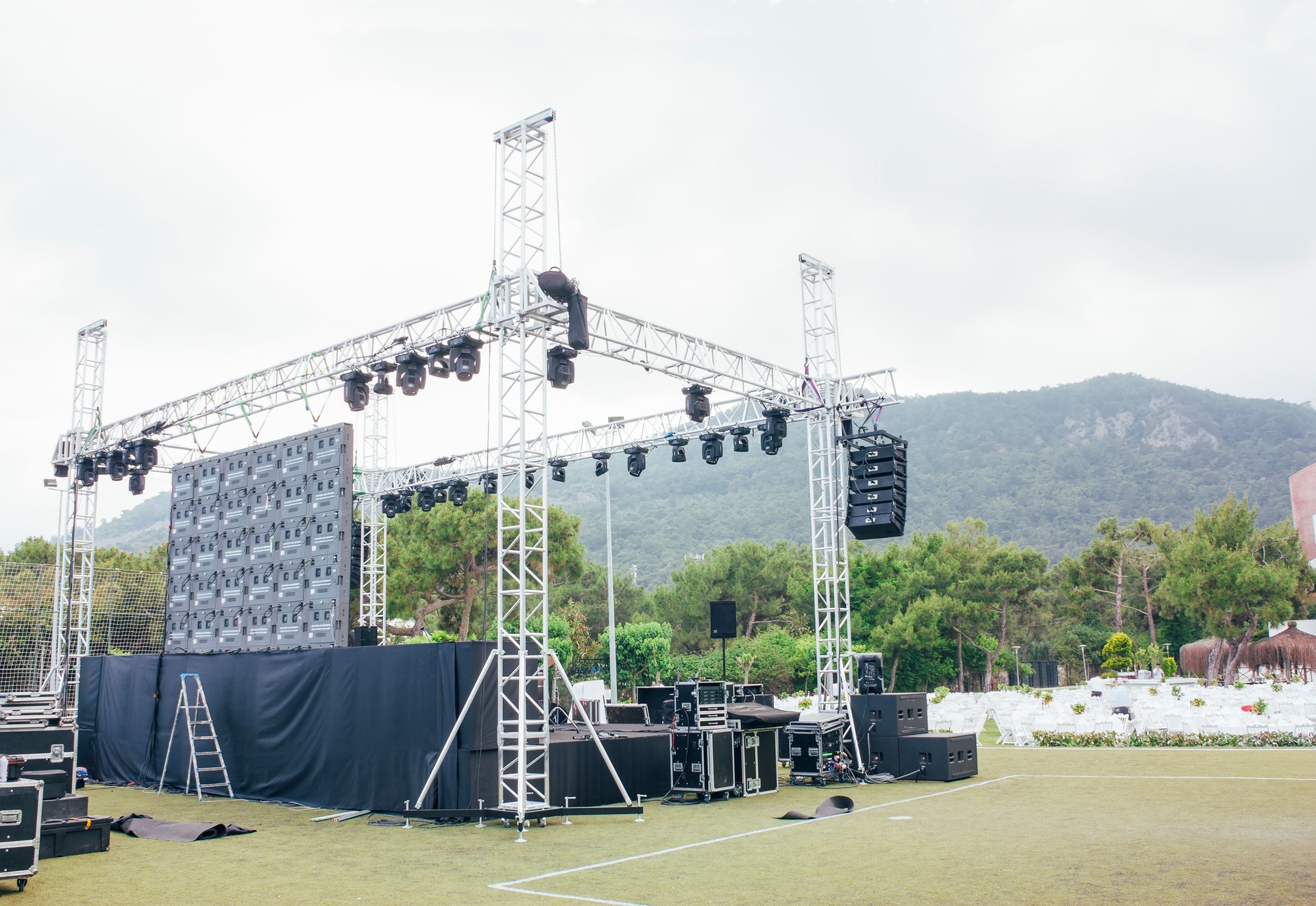 stage background, architecture of building exterior